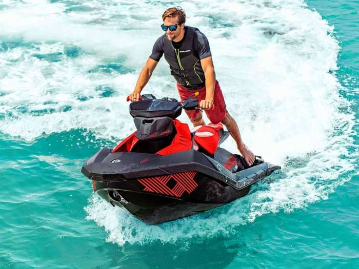 Optional jet ski add-on available with a Pupa Mia charter
