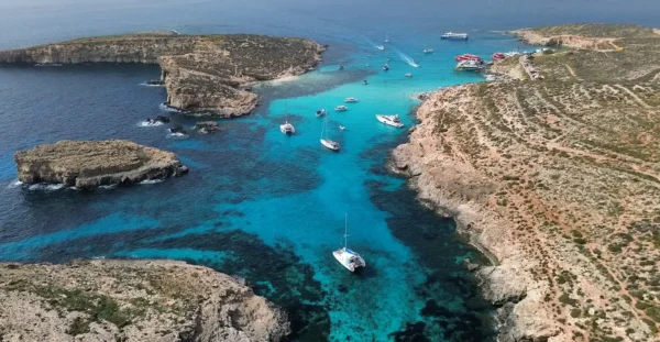 Turquoise water of the Blue Lagoon, Comino