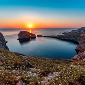 Sunset at Dwejra Bay in Gozo