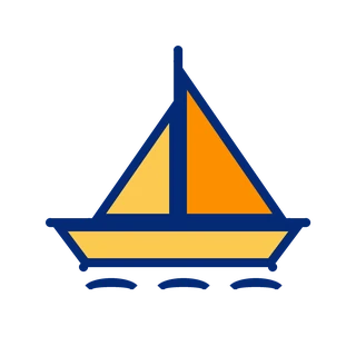 Sailing boat icon